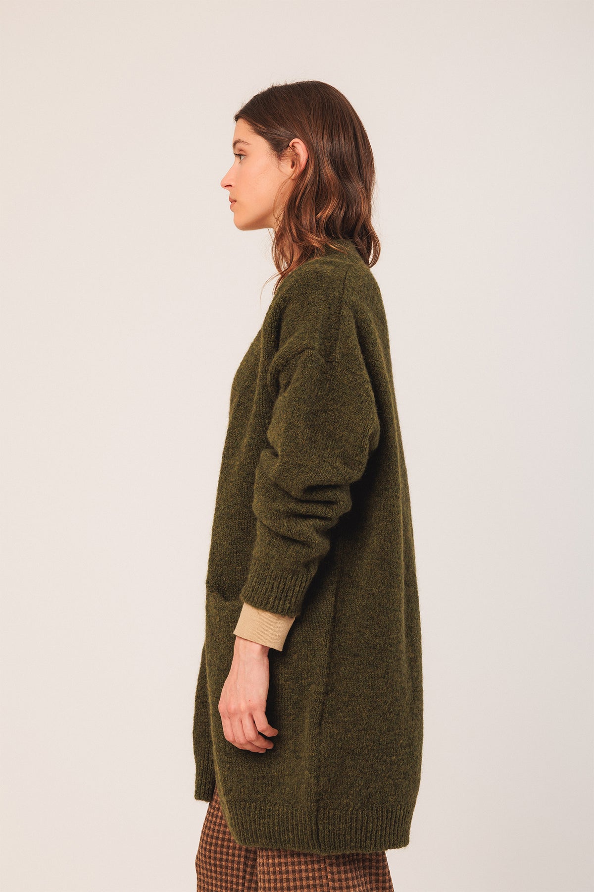 CHAQUETA LARGA CON MOHAIR