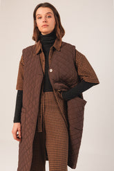 QUILTED CHECKERED VEST