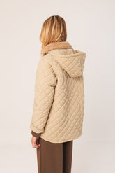 QUILTED HOODED COAT