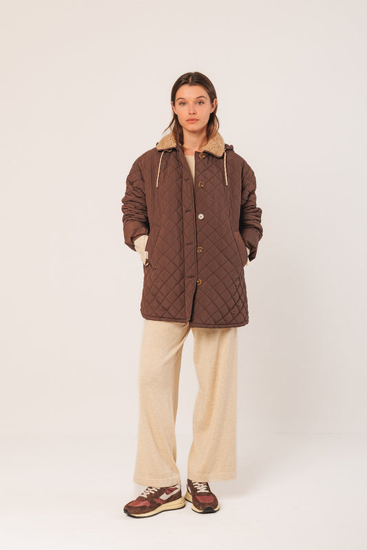 MANTEAU MATELASSÉ À CAPUCHE