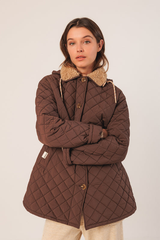 MANTEAU MATELASSÉ À CAPUCHE 2