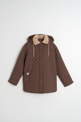 QUILTED HOODED COAT