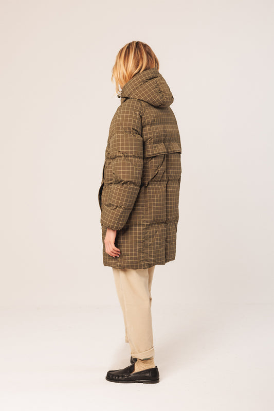 MANTEAU 3/4 À CARREAUX 3