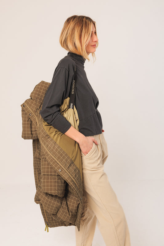 MANTEAU 3/4 À CARREAUX 4