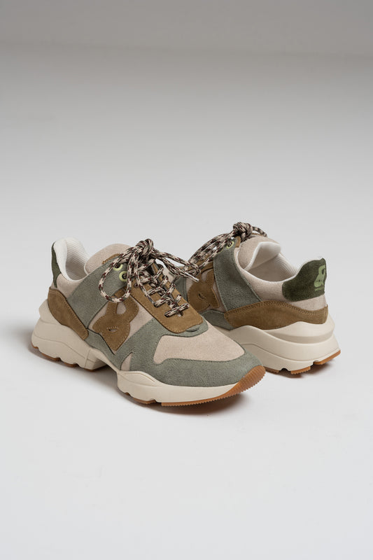 LEATHER & WOOL SNEAKERS