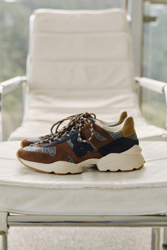 LEATHER & WOOL SNEAKERS