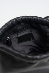 GATHERED LEATHER TOTE BAG