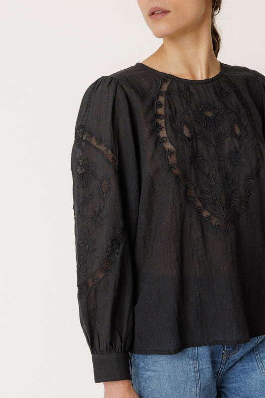 BLOUSE BRODÉE ROMANTIQUE