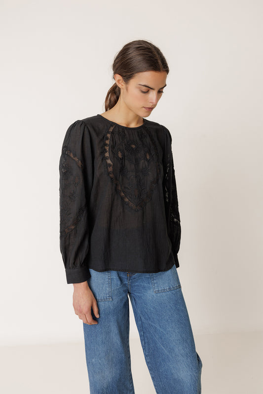 BLOUSE BRODÉE ROMANTIQUE