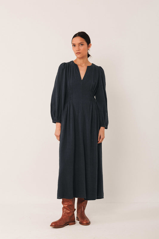 VESTIDO ALGODÓN CREPADO