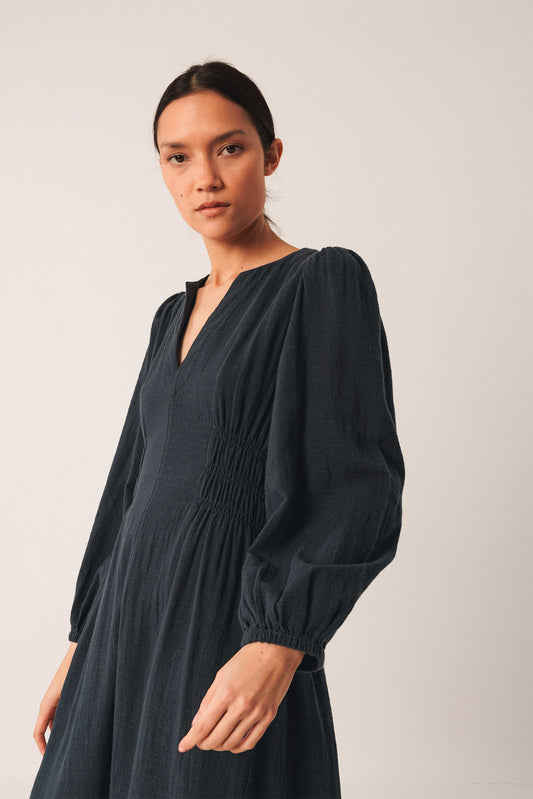 VESTIDO ALGODÓN CREPADO