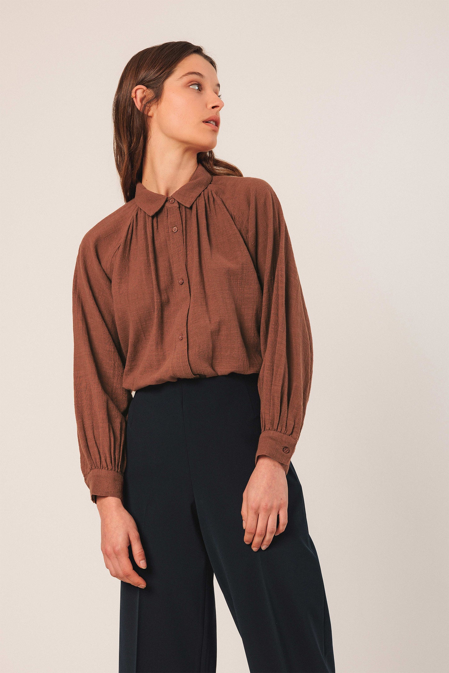CHEMISE EN CRÊPE DE COTON