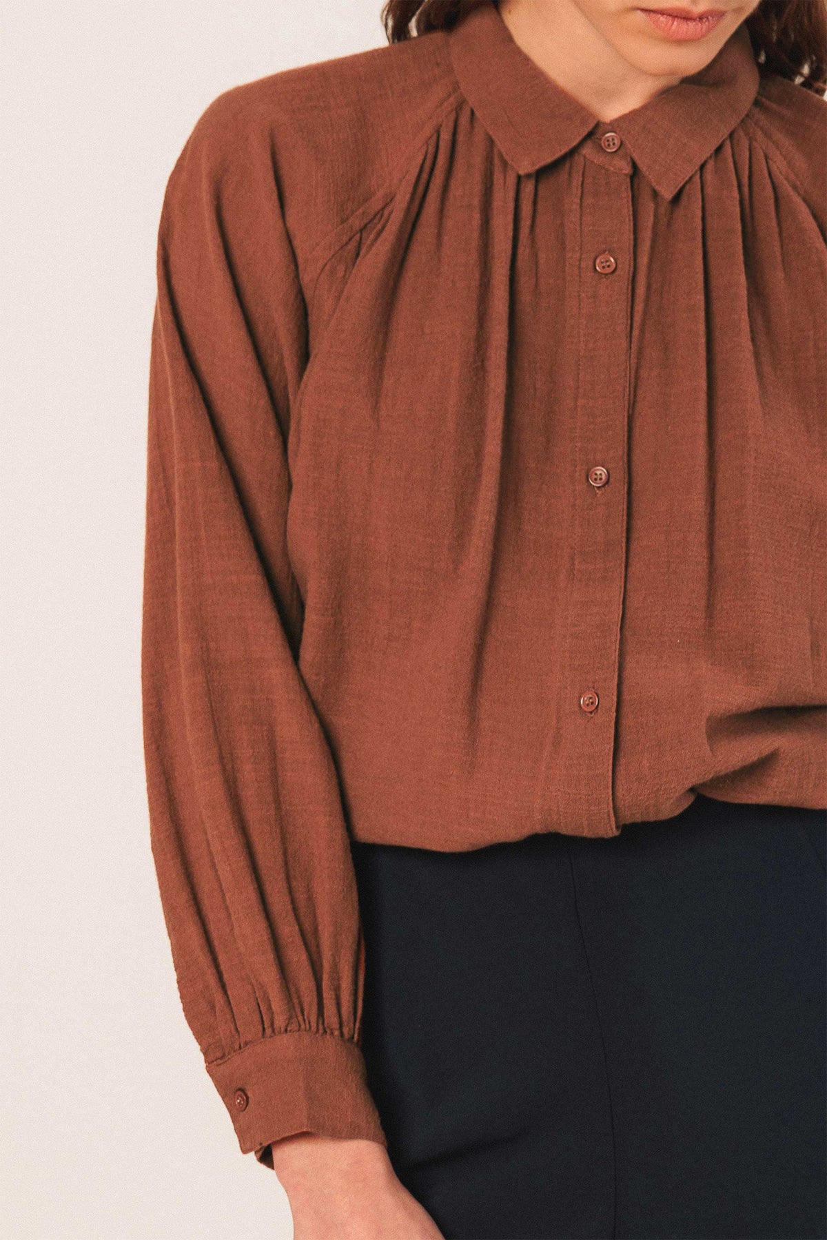 CHEMISE EN CRÊPE DE COTON