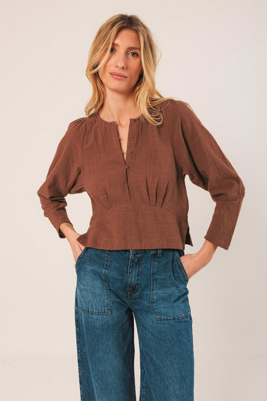 BLUSA  ALGODÓN CREPADO