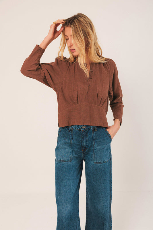 BLUSA  ALGODÓN CREPADO