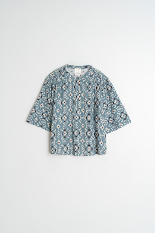 SMOCK-DETAIL BLOUSE 1