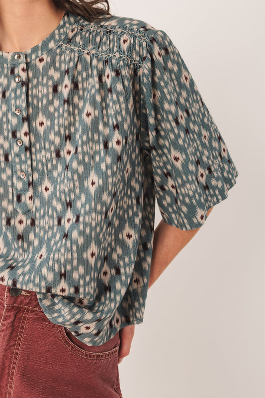 SMOCK-DETAIL BLOUSE 2