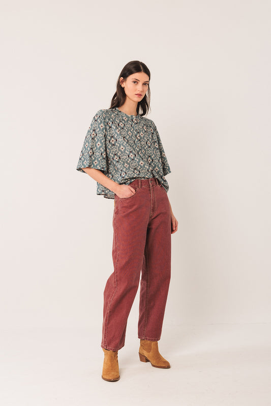 SMOCK-DETAIL BLOUSE 5