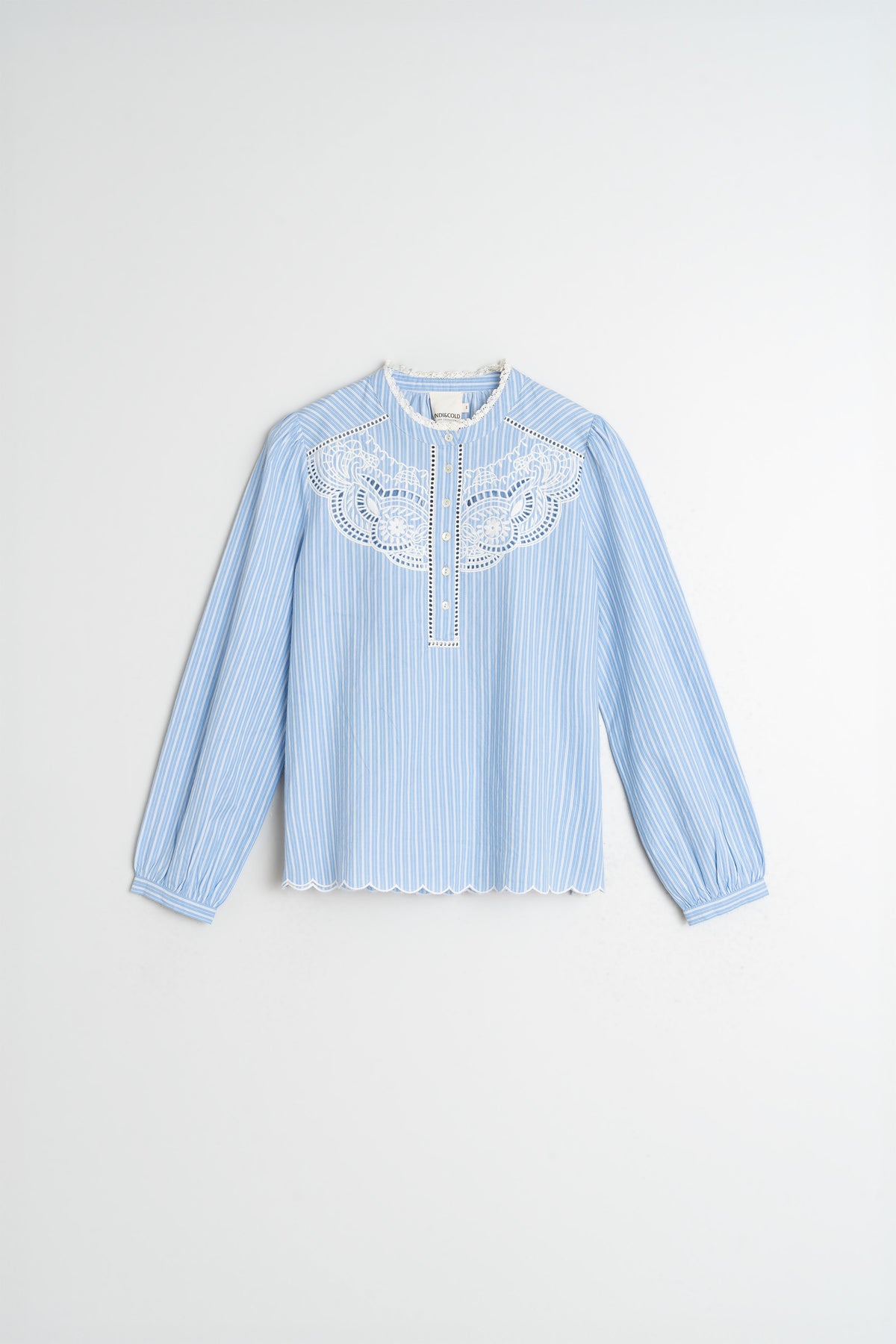 BLOUSE BRODÉE EN POPELINE