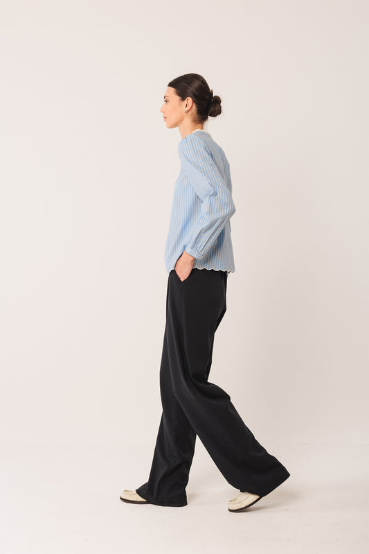 BLOUSE BRODÉE EN POPELINE 5