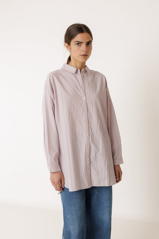 CHEMISE LONGUE À RAYURES