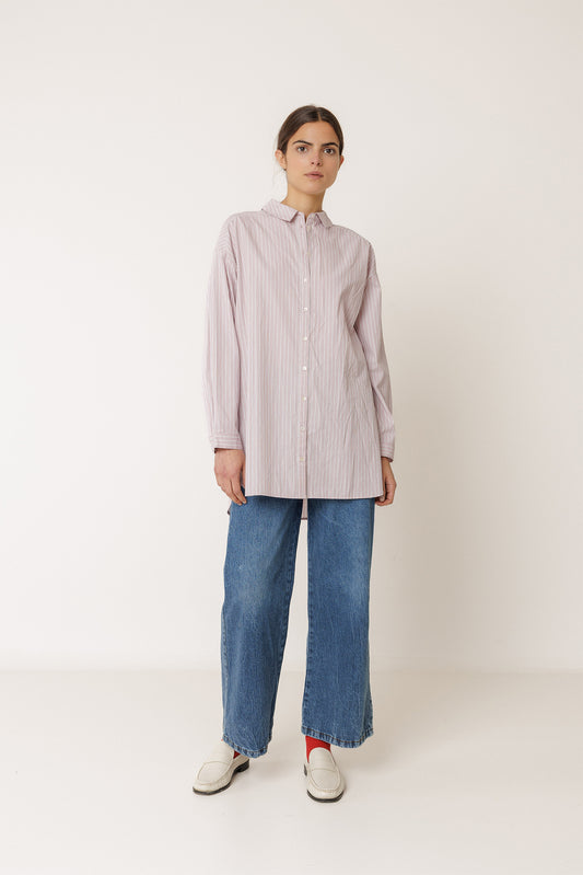 CHEMISE LONGUE À RAYURES