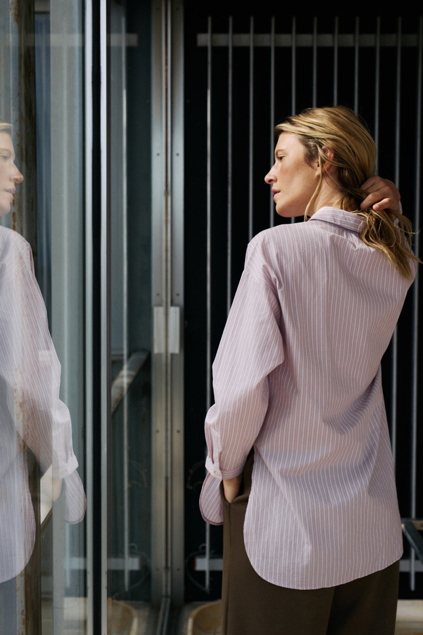 CHEMISE LONGUE À RAYURES