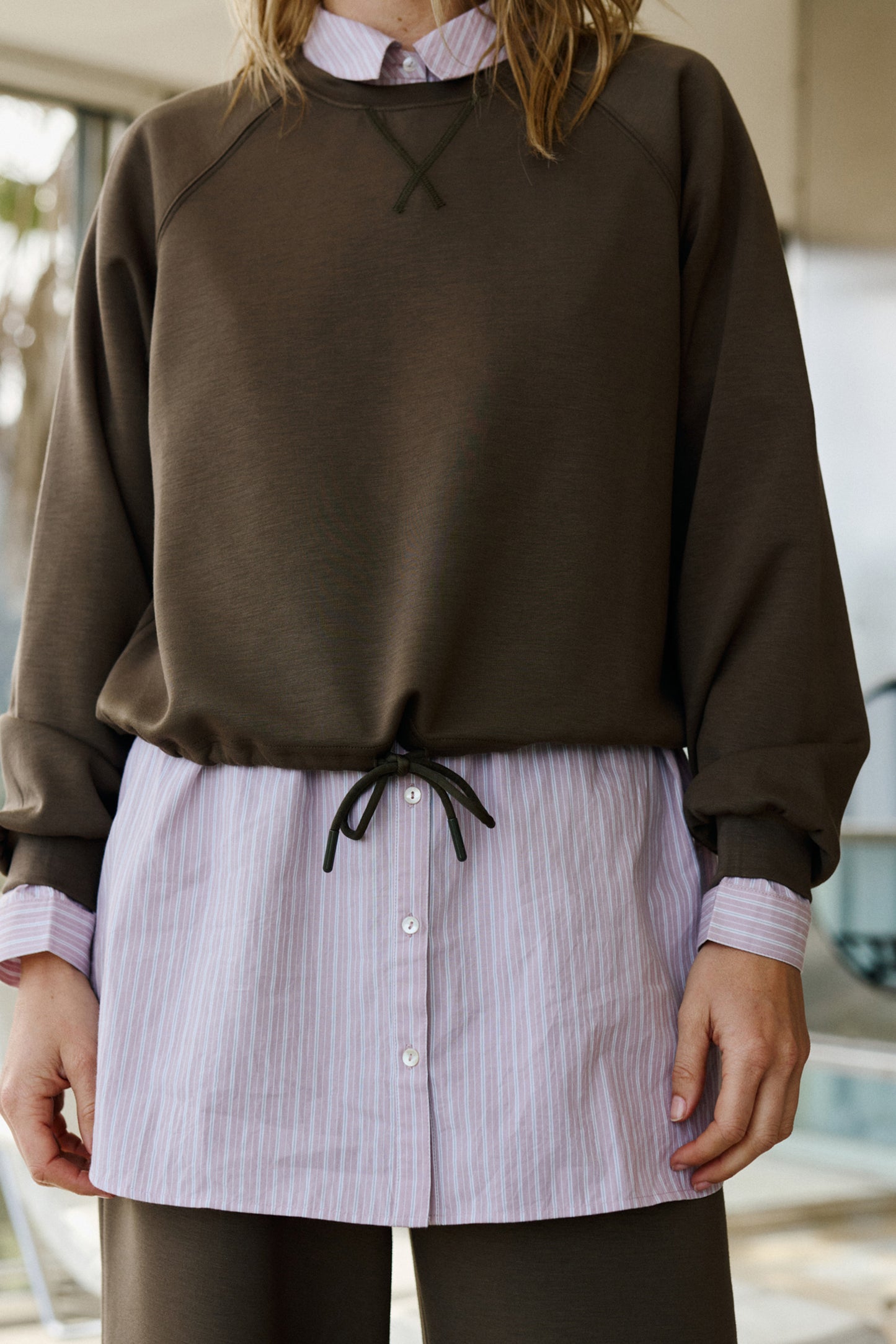 CHEMISE LONGUE À RAYURES