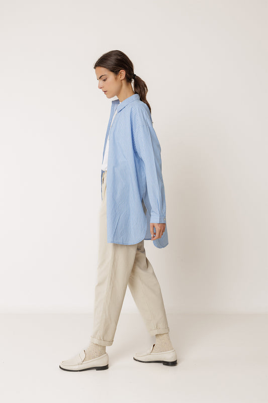 CHEMISE LONGUE À RAYURES