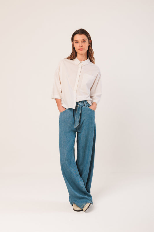 CHEMISE EN POPELINE BOX