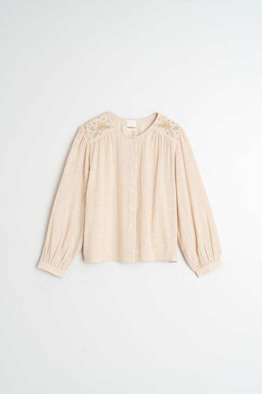 [CL] EMBROIDERED BOXY SHIRT