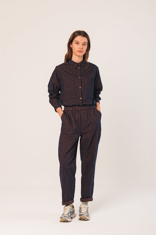VICHY ELASTIC MICRO-CORDUROY PANT