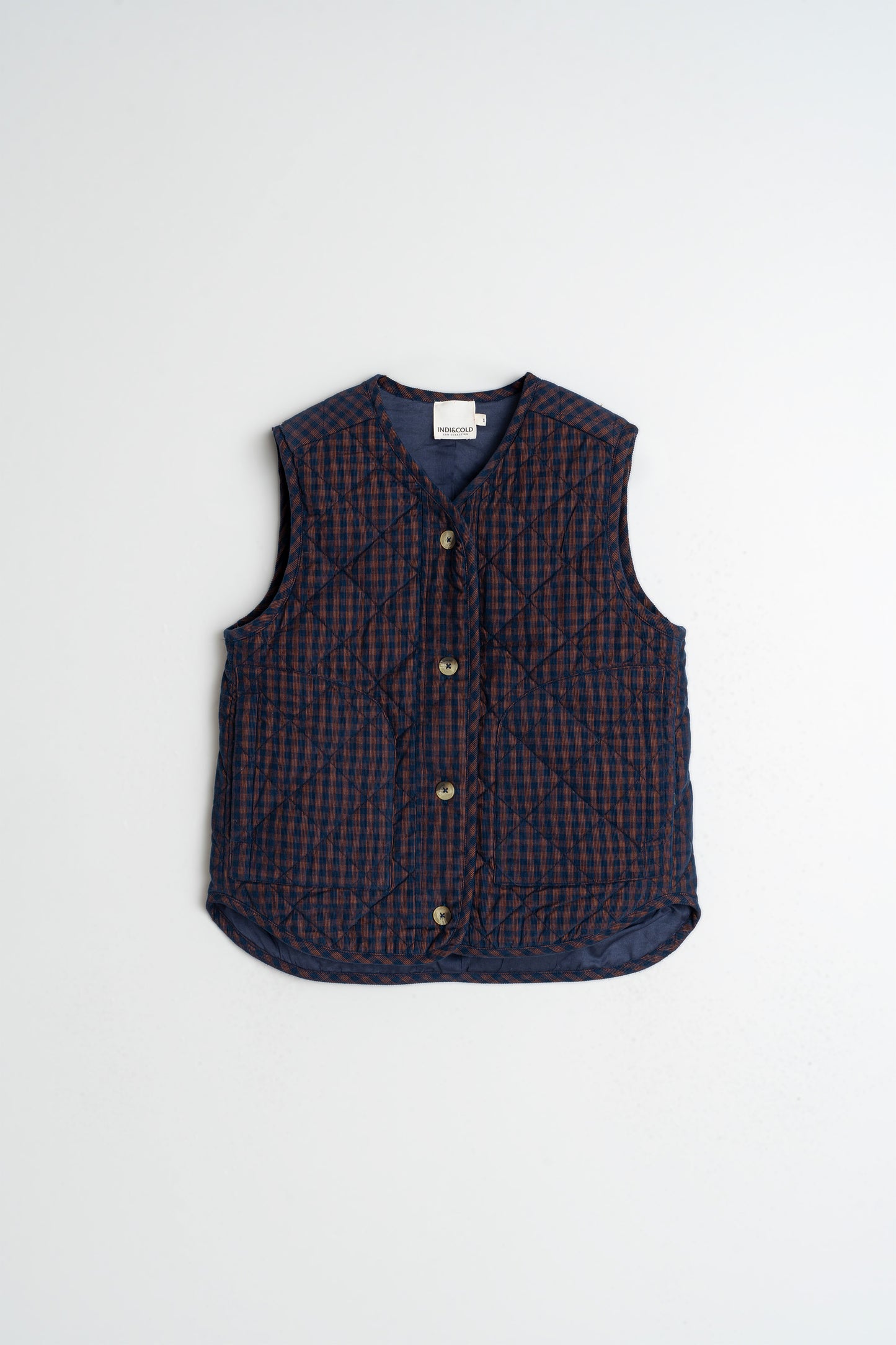 [CL] VICHY QUILTED MICRO-CORDUROY VEST