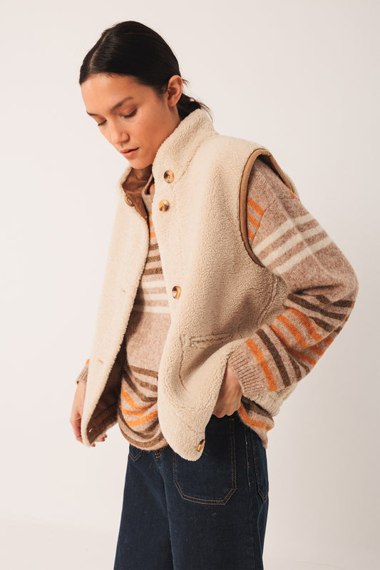 GILET TEDDY RÉVERSIBLE