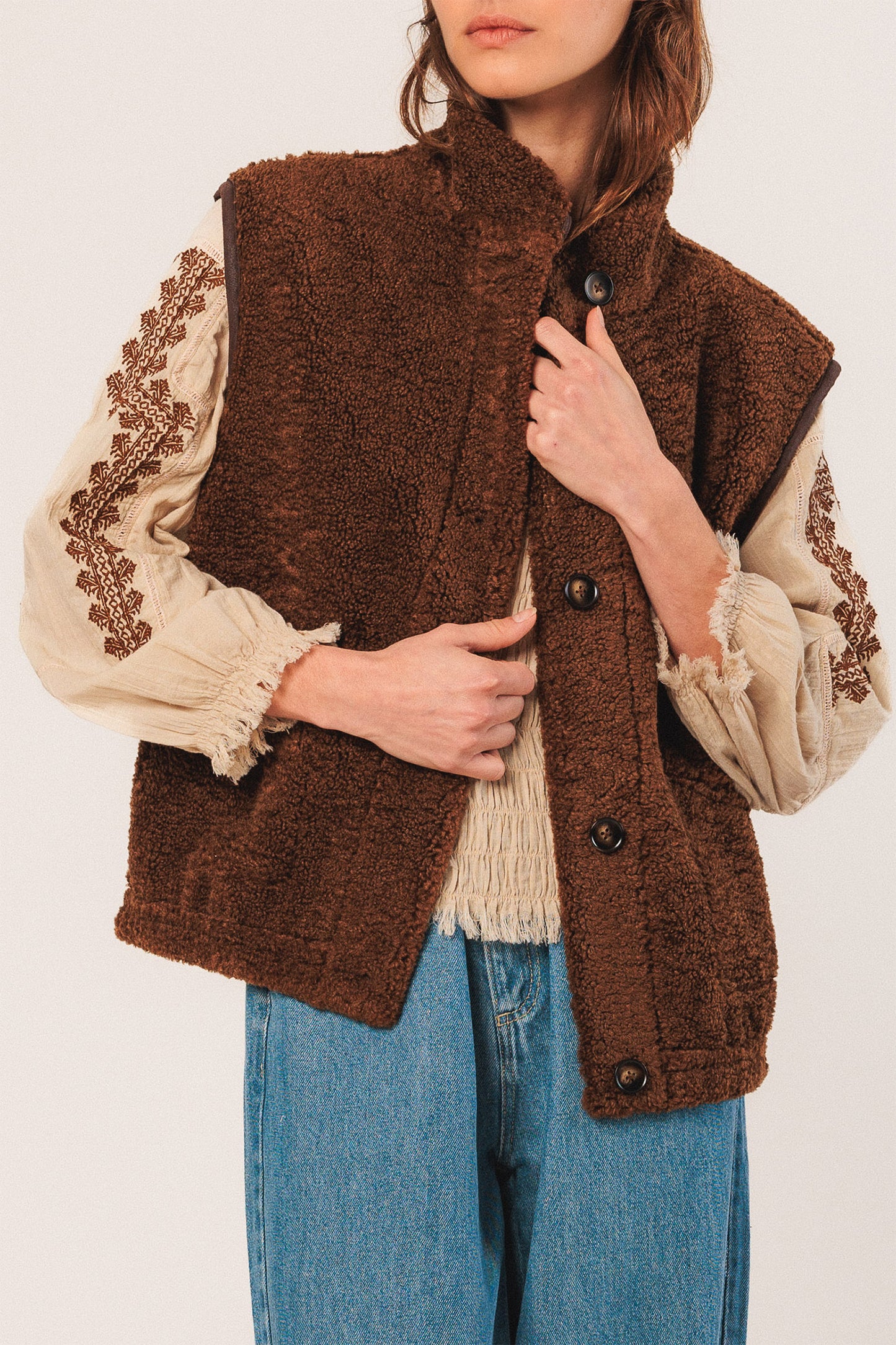 GILET TEDDY RÉVERSIBLE