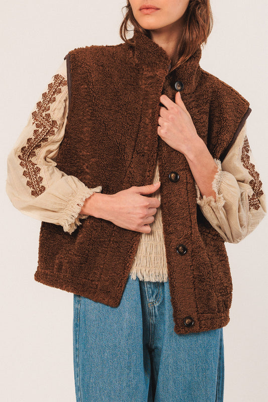 GILET TEDDY RÉVERSIBLE