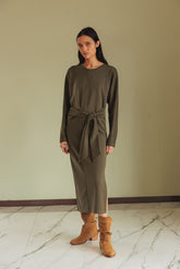 KNOTTED KNIT DRESS