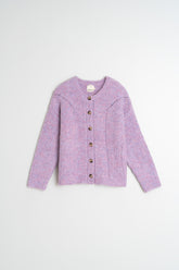 JACKET WITH LOOSE-KNIT DETAILS