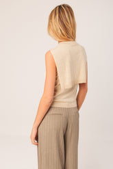 VEST WITH TIED SWEATER DETAIL