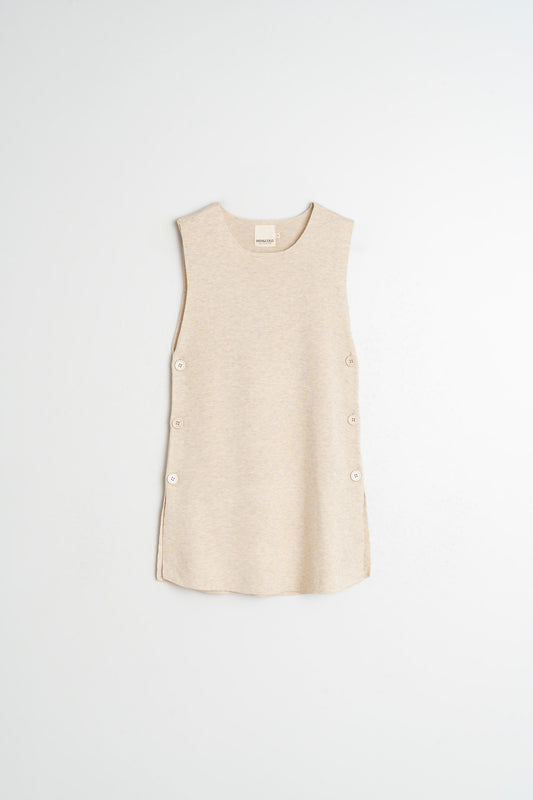 LONG BUTTONED VEST