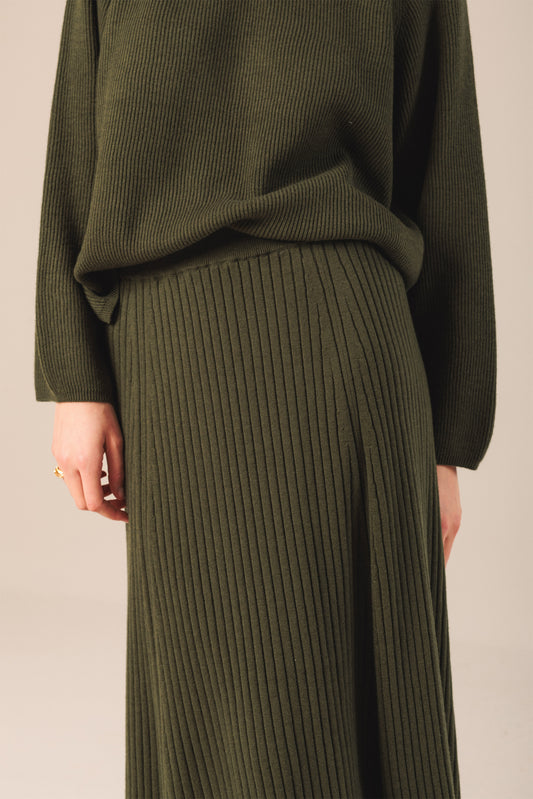 RIBBED KNIT SKIRT 3