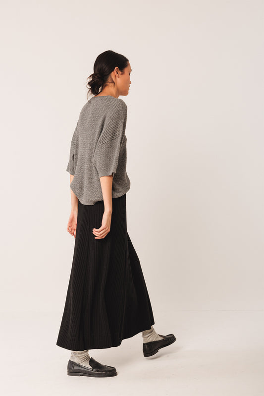 PULL TORSADÉ À MANCHES COURTES