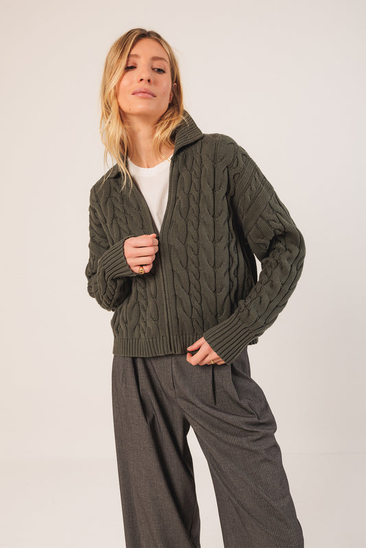 VESTE EN COTON TORSADÉ