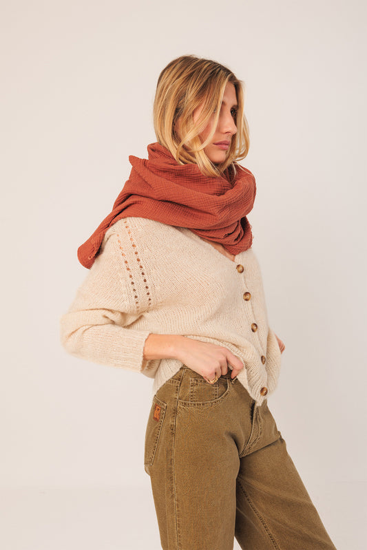 DOUBLE-GAUZE SCARF