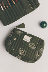 EMBROIDERED QUILTED POUCH