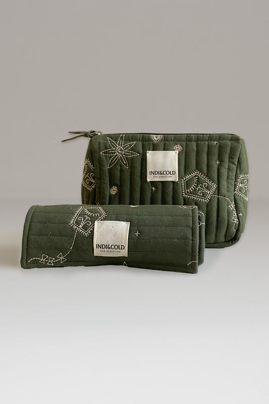 EMBROIDERED QUILTED POUCH 3