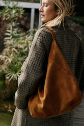 SPLIT LEATHER TOTE BAG