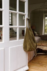 SPLIT LEATHER TOTE BAG