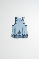 BLOUSE EN JEAN BRODÉE