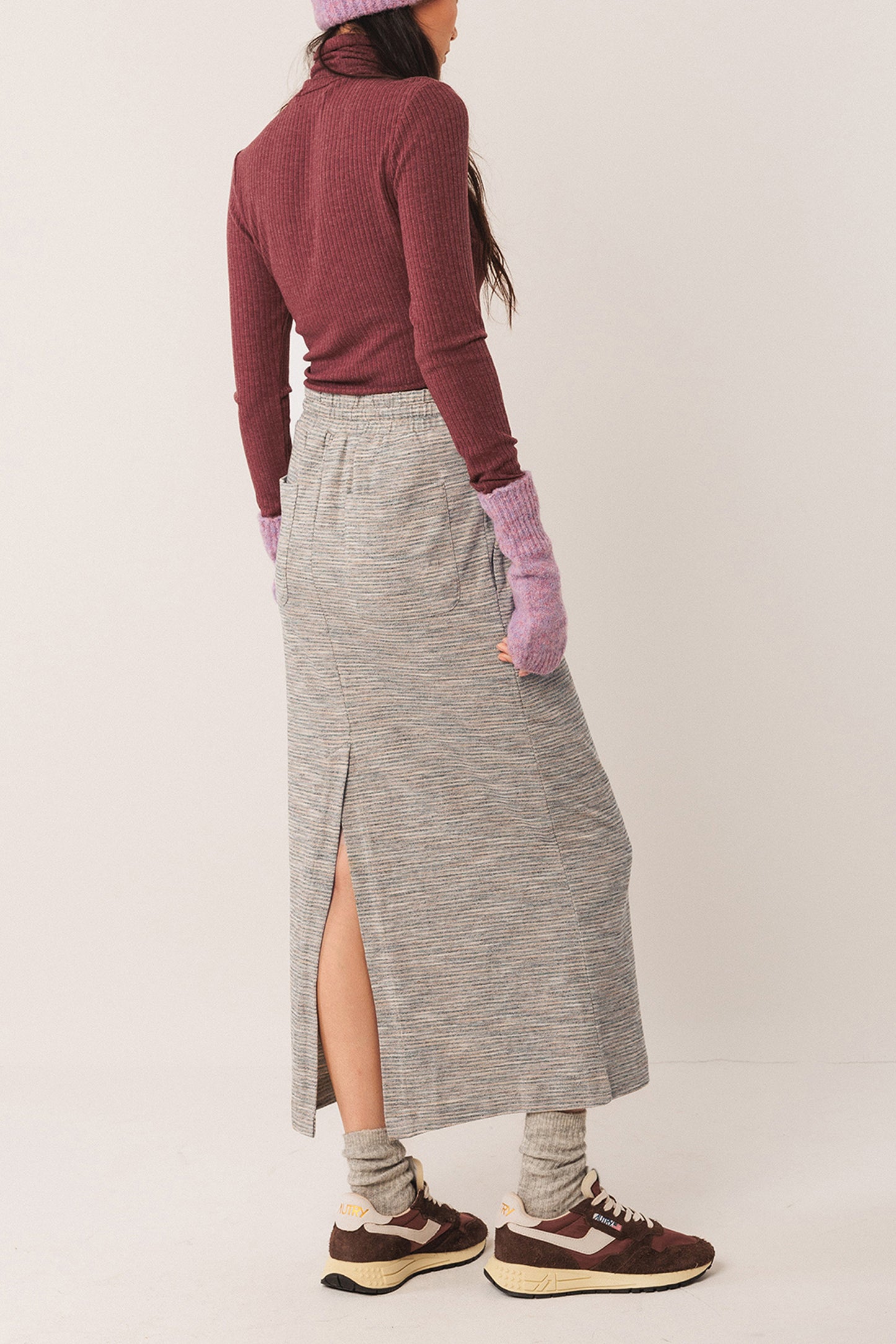JUPE MIDI MULTICOLORE